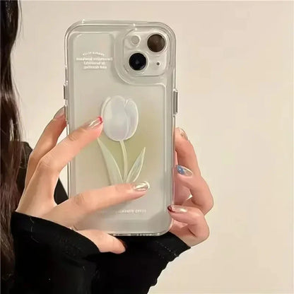 Tulip Phone Case Shockproof Transparent Cover Silicone Fundas