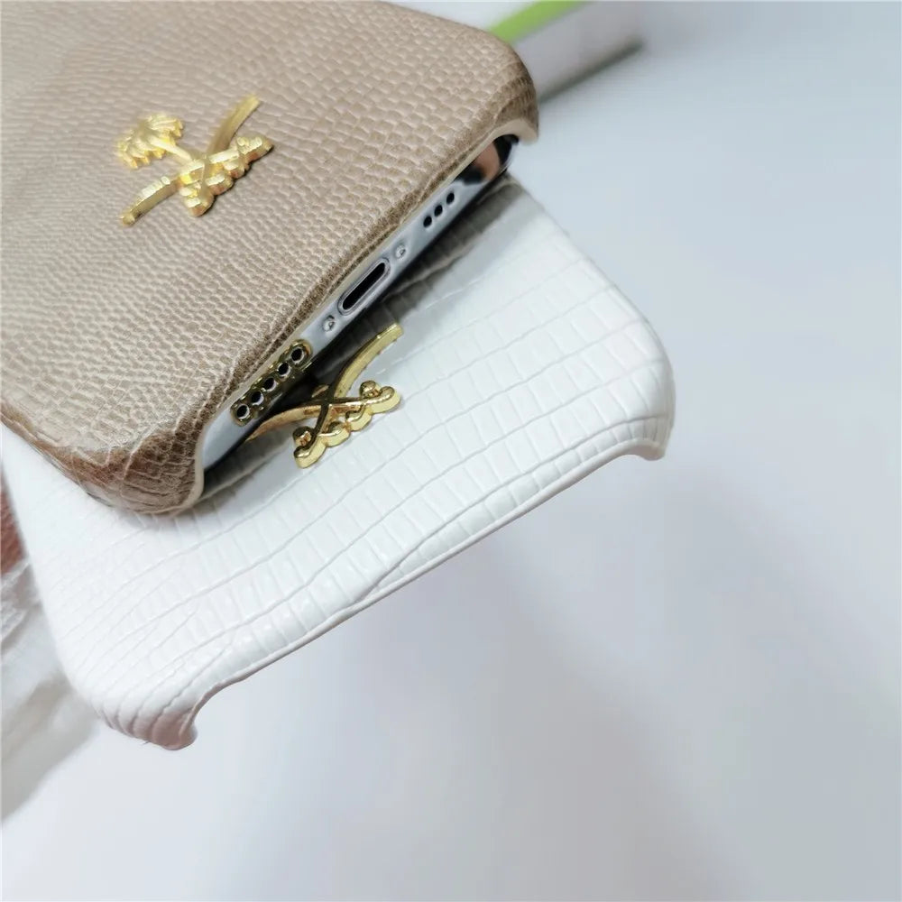 Lizard Pattern Leather iPhone Case