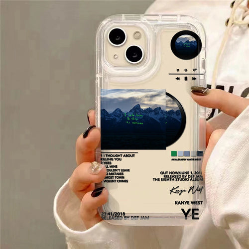 New Rapper Kanye West Hot Album Clear Phone Case
