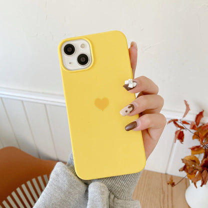 Matte Candy Color Love Heart Silicone TPU Soft Phone Case