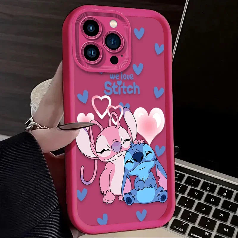 Cute Disney Stitch Angel Love Phone Case