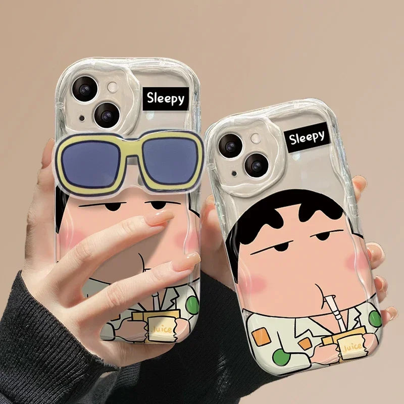 C-Crayon S-ShinChan Wave Clear Phone Case