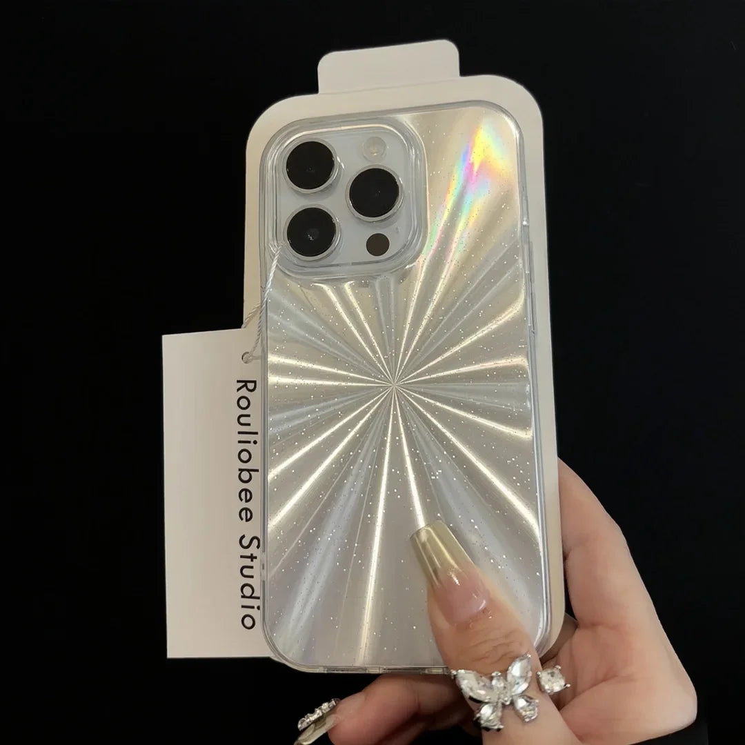 Luxury Camlet Pattern Laser Glitter Phone Case