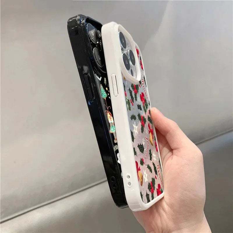 Cartoon Christmas Gift Theme Clear Phone Case