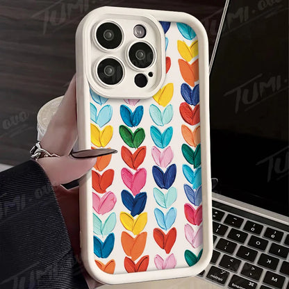 Rainbow Love Heart Phone Case for iPhone
