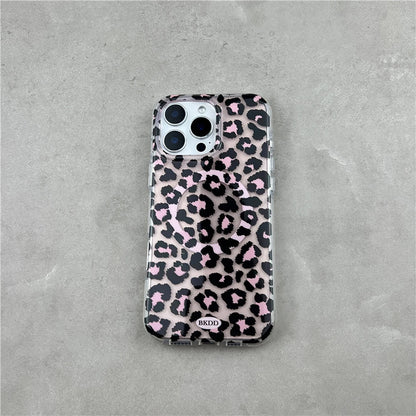 3D Luxury Leopard Magsafe Grip Tok Phone Case
