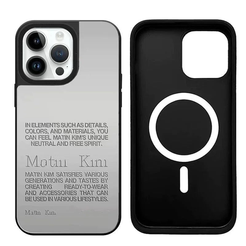 Fashion Imitation Denim Mirror Hard Phone Case