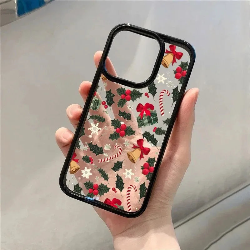Cartoon Christmas Gift Theme Clear Phone Case