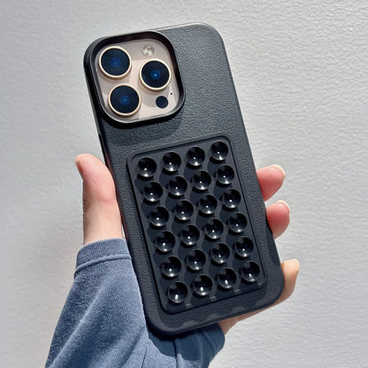 Luxury 3D Suction Cup Airbag Litchi Pattern Phone Case