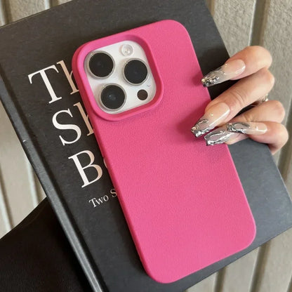 Luxury Matte Soft Leather Candy Phone Case
