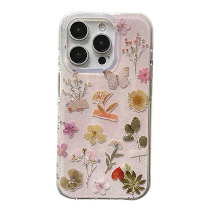 Cute Pressed Real Dried Flowers Phone Case