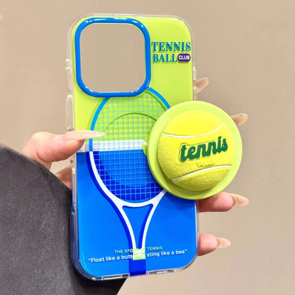 3D Tennis Ball Sport Magnetic Grip Tok Stand Holder Phone Case