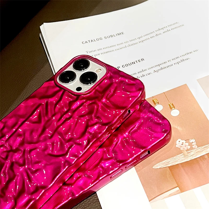 Luxury Plating Tin Paper Pattern Phone Case