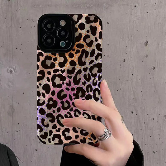 Fashion Color Leopard Silicone Phone Case