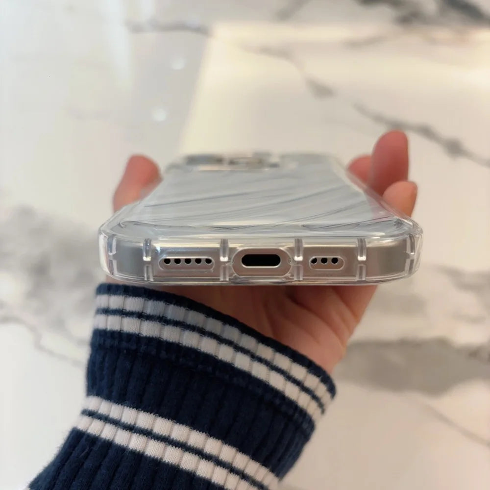 Transparent Candy Wavy Soft Phone Case