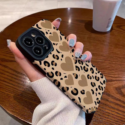 Fashion Patchwork Leopard Silicone Leather Case