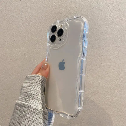 Premium Airbag Transparent Cream Pattern Phone Case