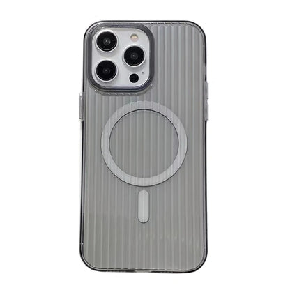 Magnetic Wireless Charge Corrugated Pattern Phone Case