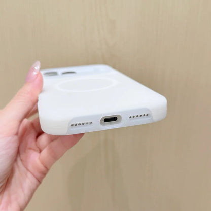Candy Color Soft Jelly Liquid Silicone For Magsafe Magnetic Wireless Charge Phone Case
