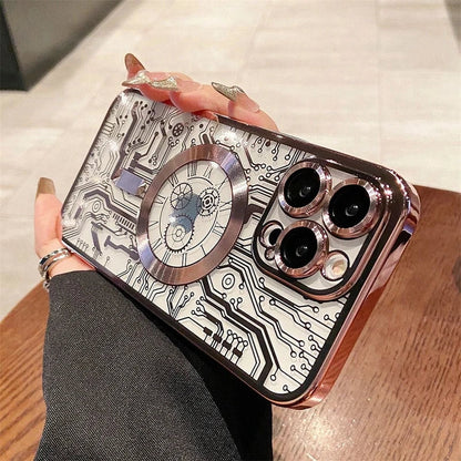 Mechanical Gear Transparent Case for iPhone