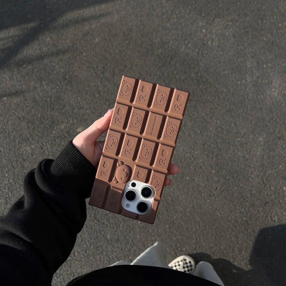 Cute Cartoon Hello Kitty Bear Chocolate Phone Cases