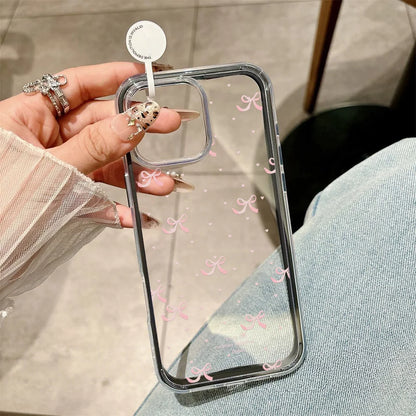 2 in 1 Candy Color Bow Knot Phone Case