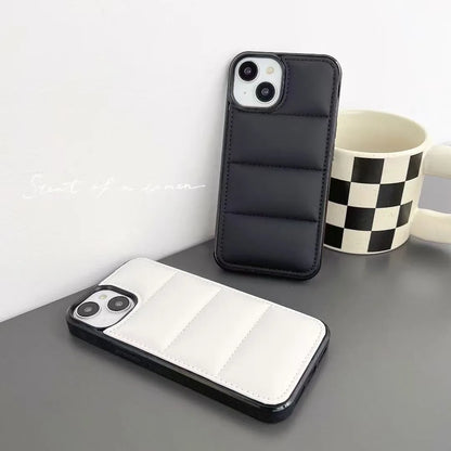 Luxury Down Jacket Puffer Solid Color Phone Case