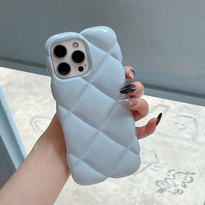 3D Luxury Diamond Lattice Air Cushion Color Plating Phone Case