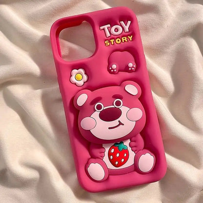 Kuromi Kitty Stitch Silicone iPhone Case