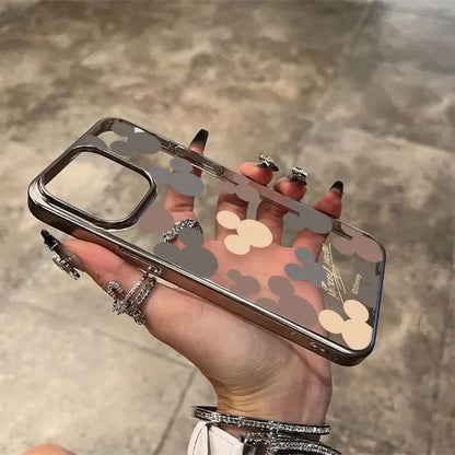 Full Screen Mickey Minnie Mouse Head Strap Phone Case