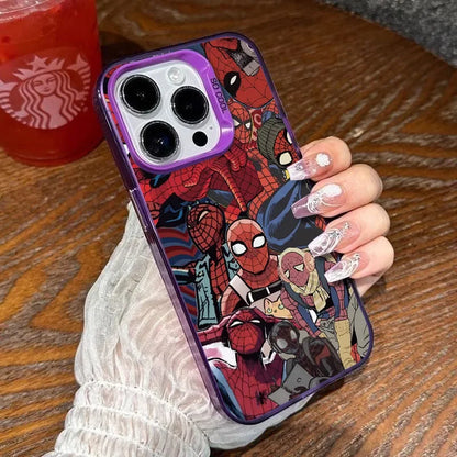 Marvel Spider-Man & Deadpool Cartoon iPhone Case