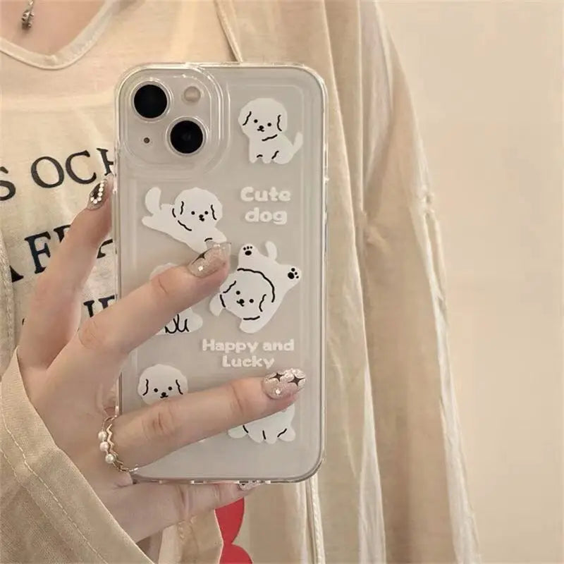 Cute Dog Grip Holder Phone Case