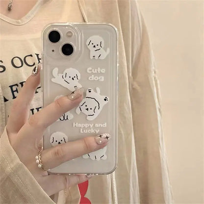 Cute Dog Grip Holder Phone Case