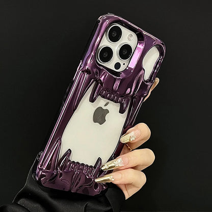 Luxury 3D Tiger Tooth Hollow Dissipate Heat Phone Case