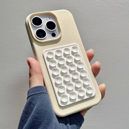 Luxury 3D Suction Cup Airbag Litchi Pattern Phone Case