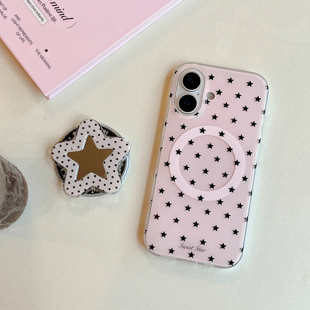 3D Cute Stars for Magsafe Magnetic Holder Phone Case
