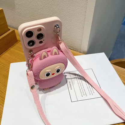 Cartoon Crossbody Wallet Phone Case