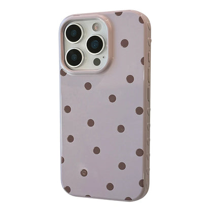 Simple Fashion Purple Circular Dots Beige Polka Dots Phone Case