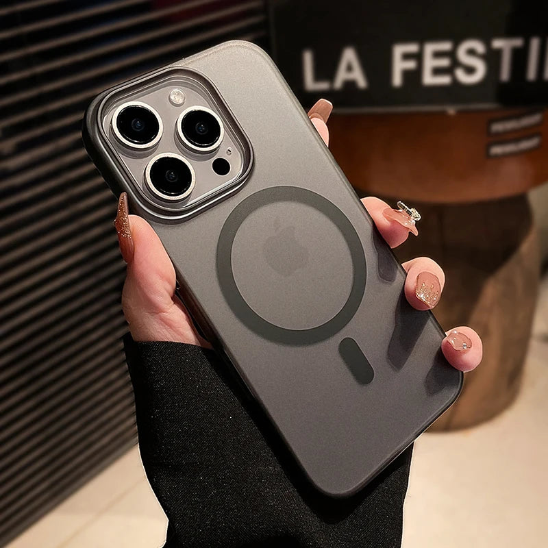 Matte Magnetic Wireless Charge Phone Case