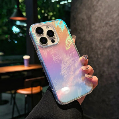 Color Feather Gradient Magnetic Protective Phone Case