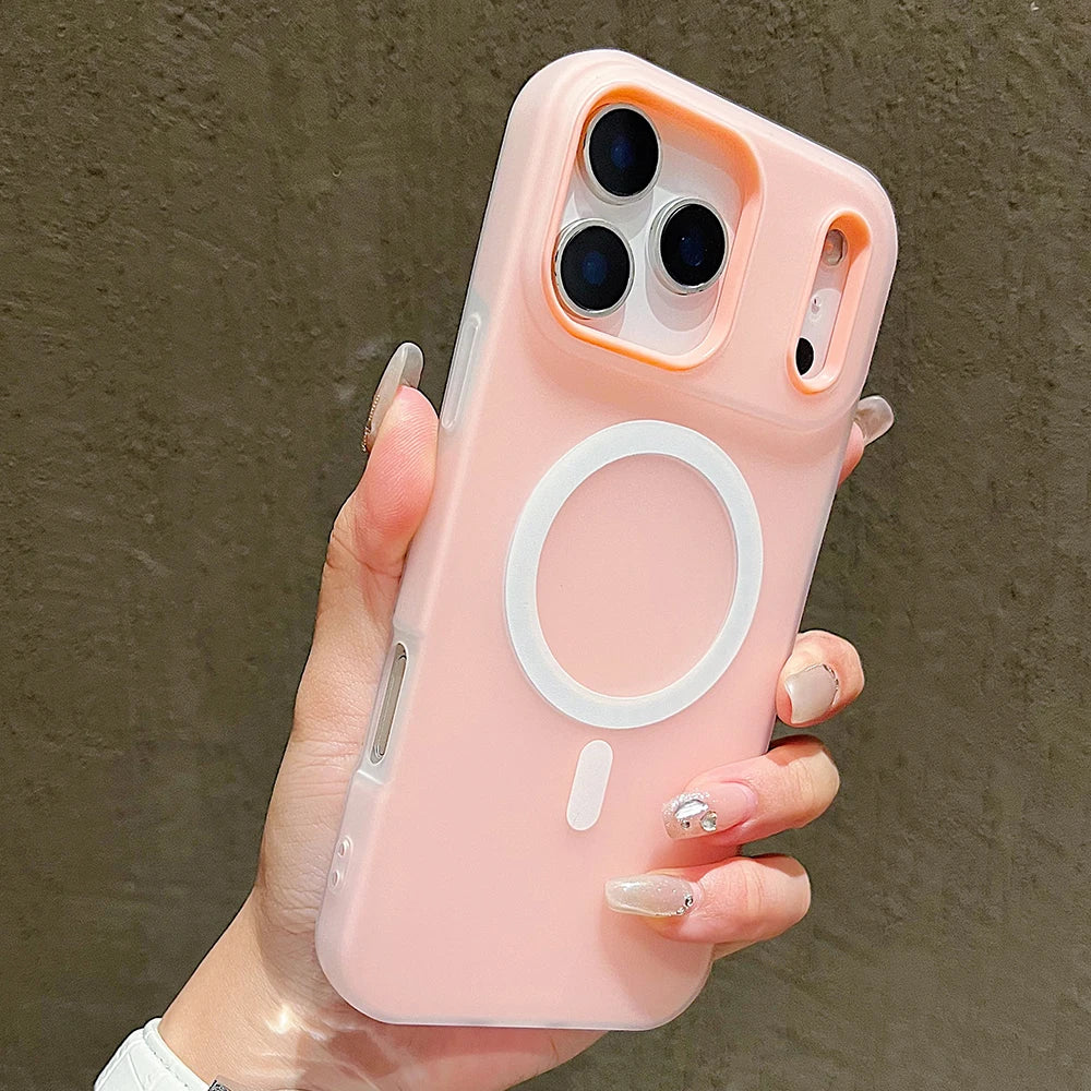 Luxury Candy Magsafe Wireless Charge Matte Phone Case