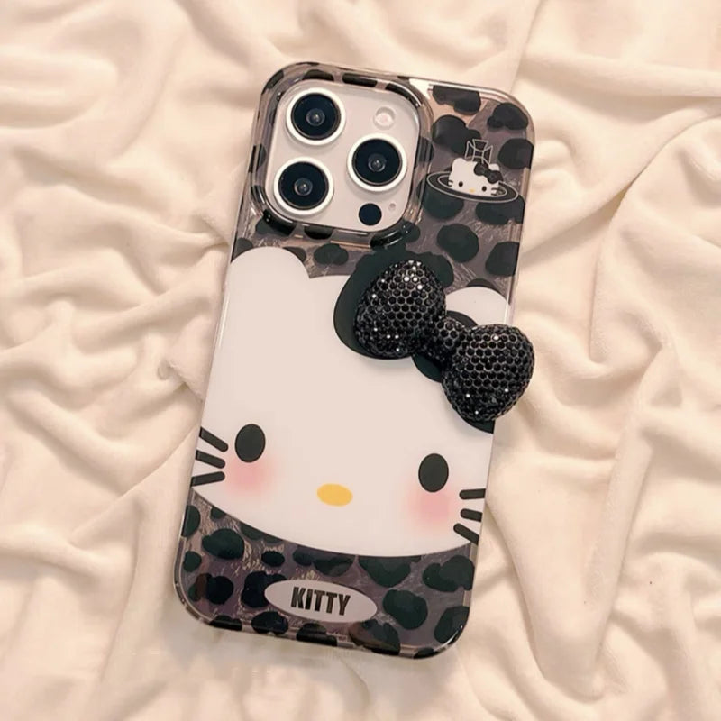 Hello Kitty Diamond Bowknot Hard Phone Case