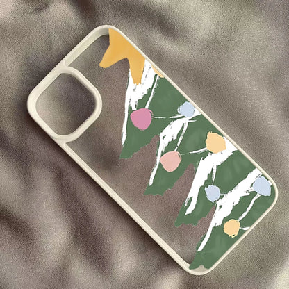 Christmas Tree Santa Claus Clear Phone Case