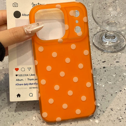 Popular Cosmic Orange Circular Dots IMD TPU Phone Case
