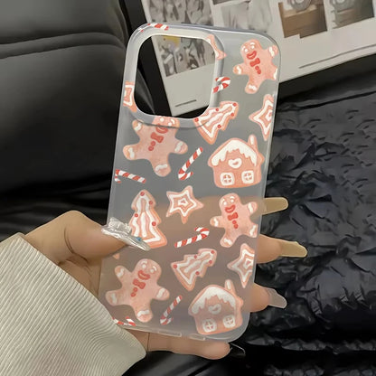 Winter Christmas Graphic Print Clear Phone Case