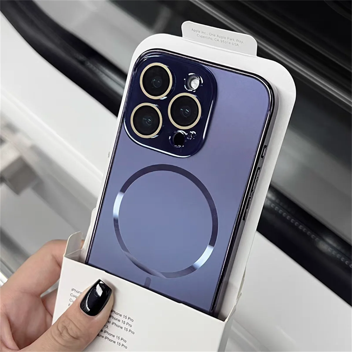 Luxury Nano Frosted For Magsafe Lens Glass Protect Phone Case