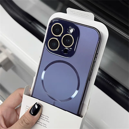 Luxury Nano Frosted For Magsafe Lens Glass Protect Phone Case