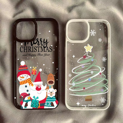 Christmas Tree Santa Claus Clear Phone Case New
