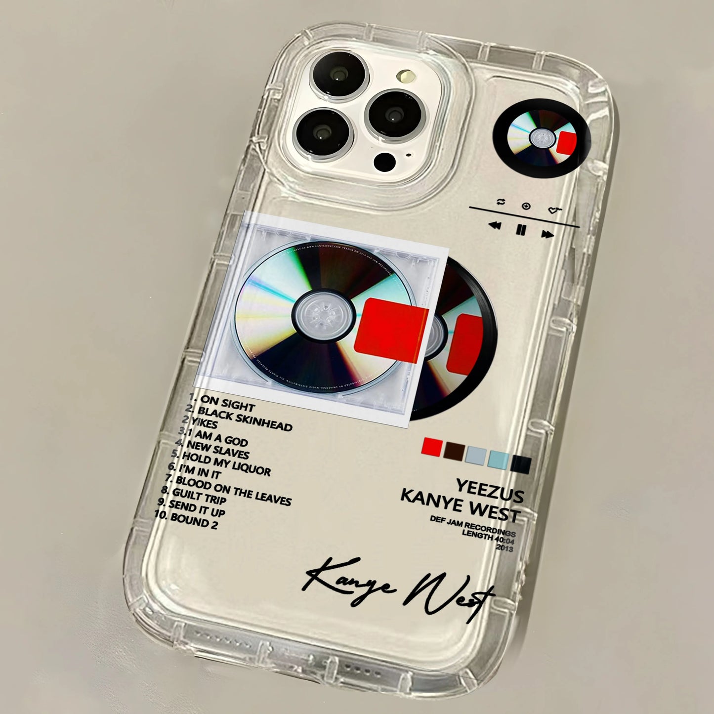 New Rapper Kanye West Hot Album Clear Phone Case
