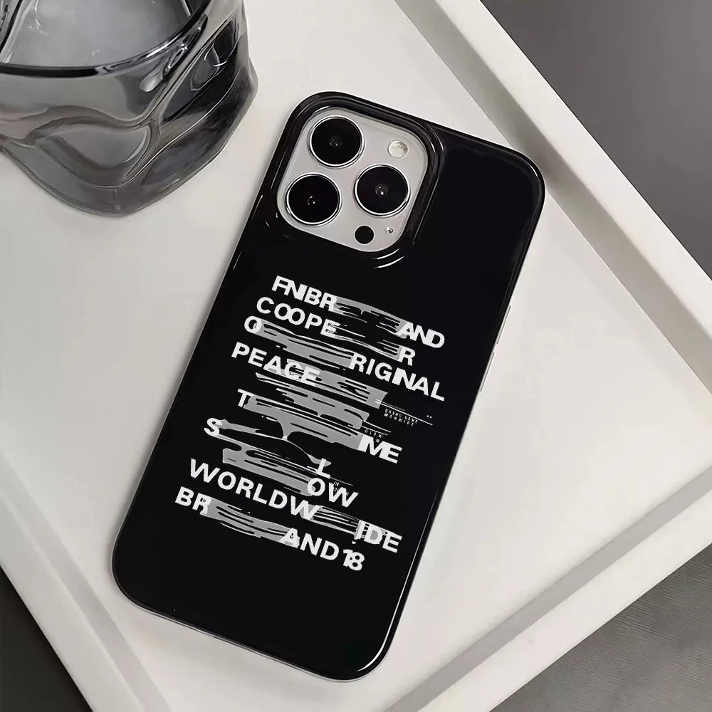 Creative Luxury Phone Case Graffiti English Shockproof